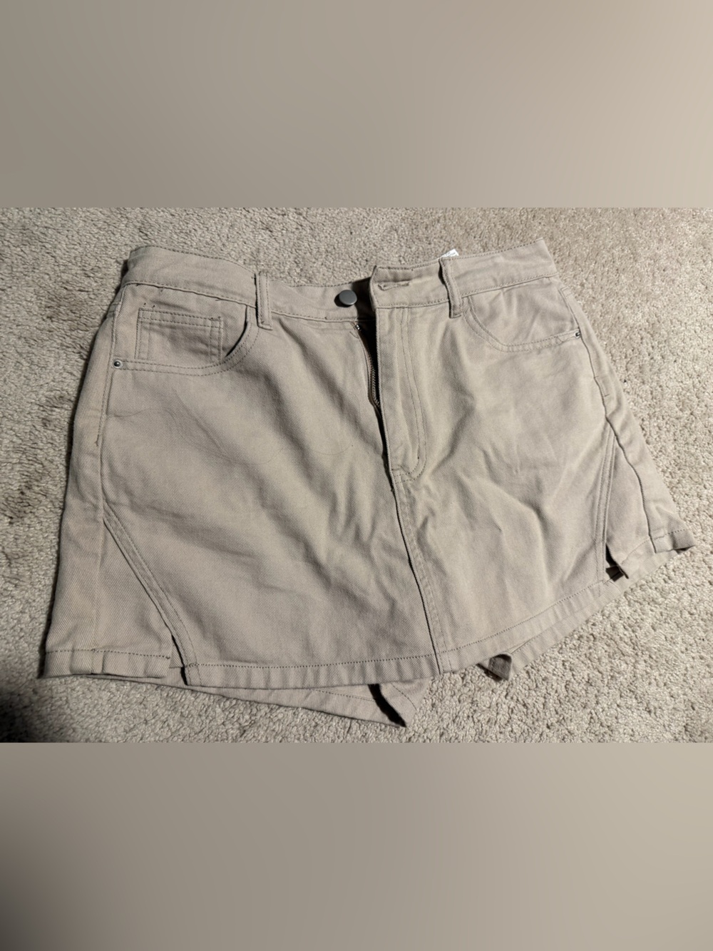 Women’s Beige Denim Skort